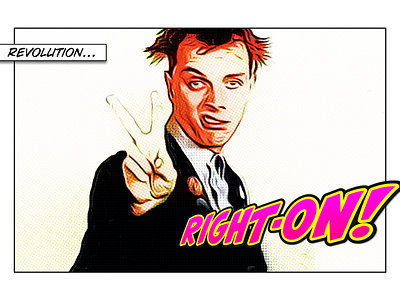 Rik alternative comedian comedy comic halftoon rik mayall socialism socialist strip young ones