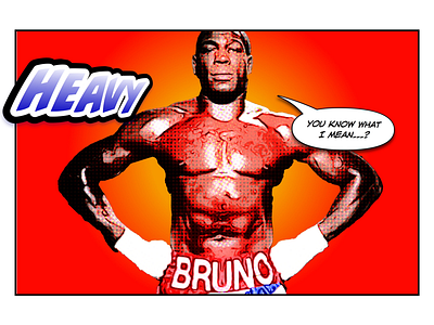 Frank boxer boxing champion comic frank bruno halftoon heavyweight