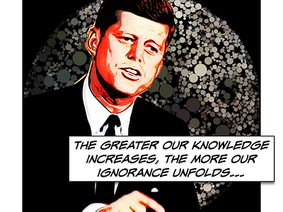 John comic halftoon ignorance jfk knowledge moon nasa president speech