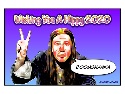 Neil 2020 boomshanka halftoon happy happy new year hippy hny neil pye new year ny2020 young ones