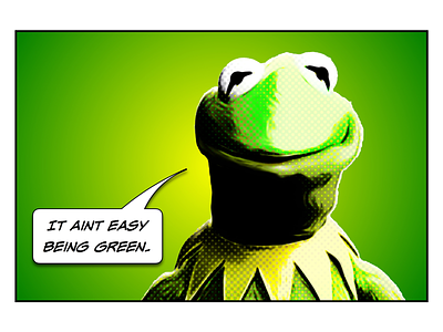 Kermit frog green halftoon kermit kermit the frog mental toughness muppet the muppet show the muppets