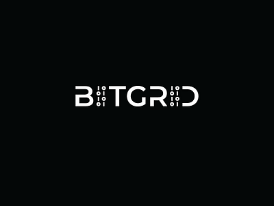 Bitgrid logo branding design logo typography vector
