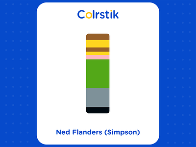 Ned Flanders (Simpson) 2d art animation bigun cartoon character colorful colrstik design dribbble figure flat illustration minimal simpson vector yellow