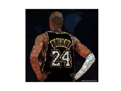 Kobe Bryant, Janvier 2020 algorithm art artlovers artwork basketball blackmamba bubbles design kobe kobebryant lakers losangeles mamba modernart nba