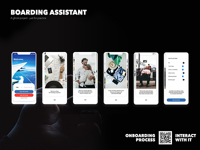 Boarding Assistant - Onboard process check in mobile app prototype travel travel app user experience user experience prototype user interface uxdesign