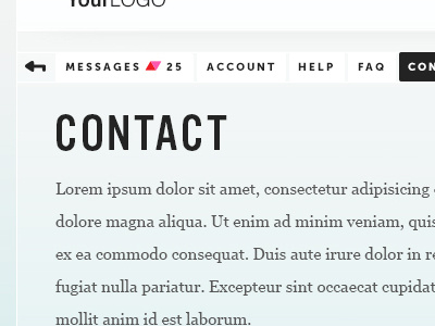 contact. CONTACT! alternate gothic georgia icon navigation subnav subnavigation ui user interface