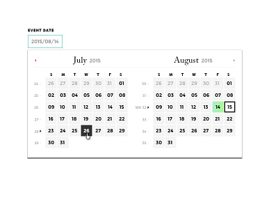 Date Picker calendar date picker ui