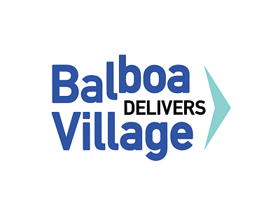 Balboa Village Delivers balboa branding color exploration community service delivery food delivery food service free graphic design logo logotype merchants association san francisco