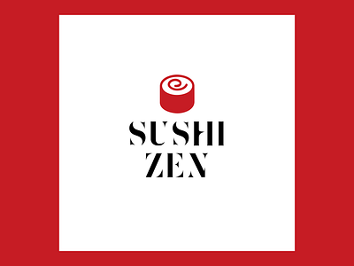 Sushi Zen Logo Concept brand branding design illustrator logo logotype sushi typography
