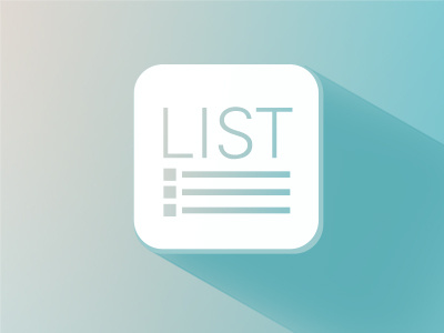 Flat Icon List app flat icon ios mobile