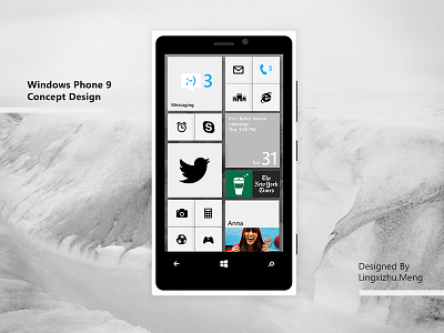 Windows Phone 9 concept design phone windows