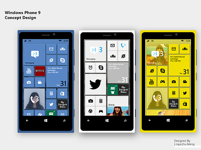 Windows Phone 9 concept design phone windows wp9