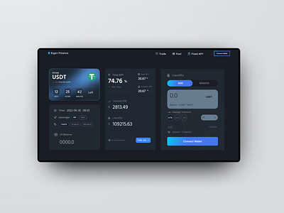 Eigen finance - Defi website ui ux design