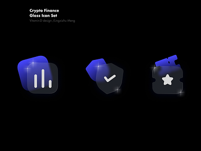 Glossy Icons for crypto industry crypto design glassy icon icon
