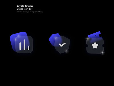 Glossy Icons for crypto industry