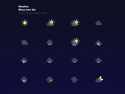 Weather Glass Icon Set glassy icon icon weather icon