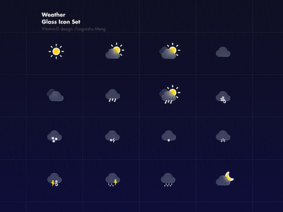 Weather Glass Icon Set