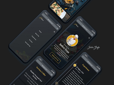 Restauranteur Portfolio (Mobile view) illustration ui ux uiux sketchapp adobexd ui uxdesign webdesign