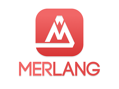 Merlang branding design flat illustration logo minimal vector web