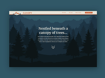 Canopy Website agrihood development graphic design housing tree illustration uiux web design website header
