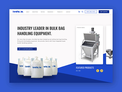 FormPak, Inc. Website design graphic design industrial web design website development