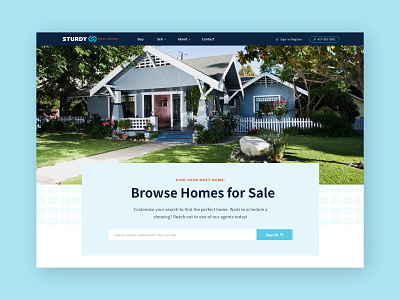 Sturdy Real Estate Website design graphic design real estate website design