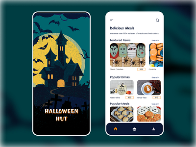 Halloween Hut Mobile App UX-UI Design