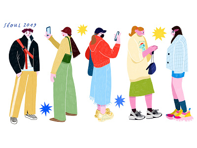 Seoul Lookbook 2019 art artist colors draw drawing drawings fashion fashion design fashion illustration fashion illustrator graphism illustration illustrator korea lookbook outfits seoul