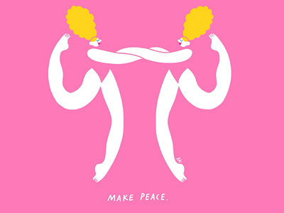 Make peace graphisme illustration illustrator love self love