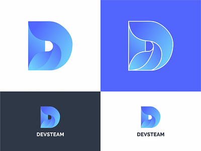 DEVSTEAM Logo branding color design gradient identity logo logo design logotype vector