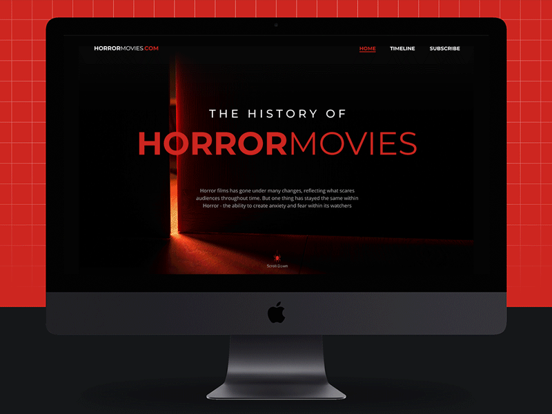 Landing Page / HORRORMOVIES horror horror art horror movies interface landing page ui design web design website
