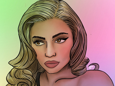Kylie design digital art digital portrait portrait art procreate app procreate art