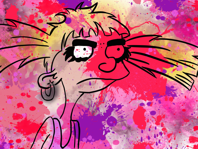 Hot Mess Express cartoon nickelodeon procreate art procreate hey arnold splatter art splatter digital painting digital
