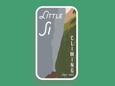 Little Si Climbing climbing forest illustration mountains pnw seattle sticker washington woods