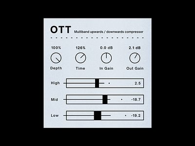 OTT by Xfer Records Minimalist Redesign Concept concept design music production retro ui ui design vst vst plugin