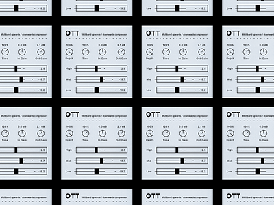 OTT by Xfer Records Minimalist Redesign Concept minimalist music production retro software ui ui design vst vst plugin