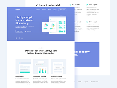 Biocademy - Landing Page Design hero illustration landing page saas web design webflow