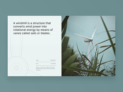 Windmill Web Design Exploration minimalist ui design web design