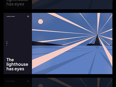 The Lighthouse has Eyes digital design illustration minimalist ui design web design