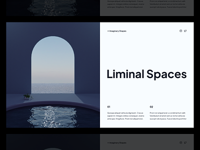 Liminal Spaces 3d digital design illustration minimalist ui design web design
