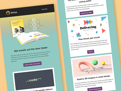 The Litmus September newsletter - light & dark dark mode design email email design email marketing layout marketing newsletter