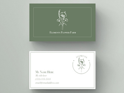 Flower Farm Business Card branding business card business card design design illustration inspiration typography