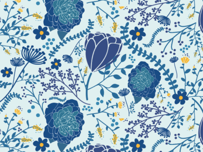 Blue Flower Surface Design