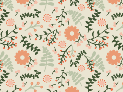Summer Florals design fabric design floral flowers illustration pattern design pink repeating pattern surface design taupe