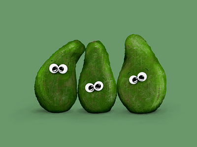Triple Avocado art avocado digital art drawing fruit green illustration sketch vegetables
