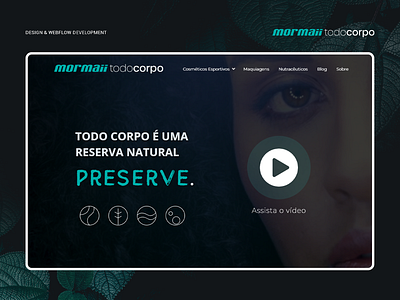 Mormaii Todo Corpo - UI Design and Development hero section ui design ux design web design web designer webflow website