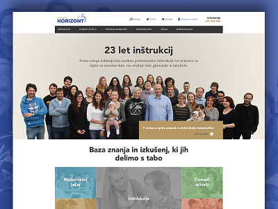 Horizont front page web page