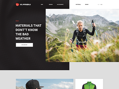 Karibu - web site clean design front page page shop shop design simple ui ux visual design web web design web page website
