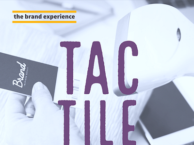 The Brand Experience: Tactile brand brand experience perception sense tactile