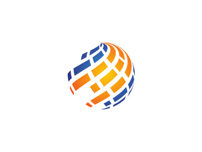 Betterfrac abstact logo digital globe logo